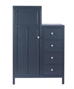 Maisons Du Monde Armoires Enfant Armoire 1 Porte 4 Tiroirs Bleu Nuit