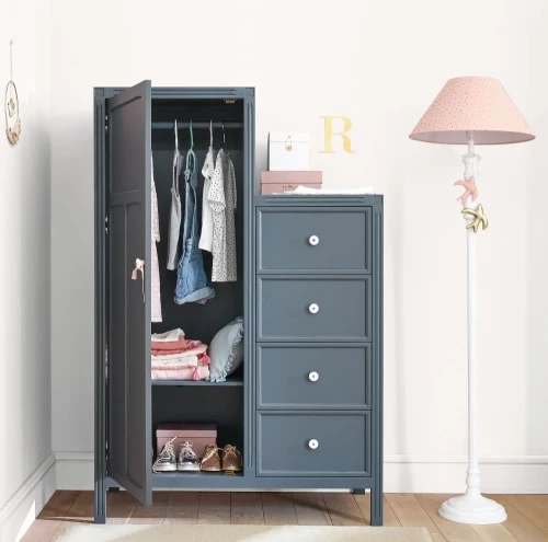 Maisons Du Monde Armoires Enfant Armoire 1 Porte 4 Tiroirs Bleu Nuit 8 Maisons Du Monde Armoires Enfant Armoire 1 Porte 4 Tiroirs Bleu Nuit – Image 6