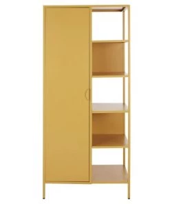 Maisons Du Monde Armoires Enfant Armoire 1 Porte Battante En Métal Jaune