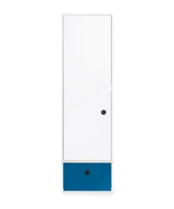 Wookids Armoires Enfant Armoire 1 Porte Façade Tiroir Bleu Marine