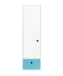 Wookids Armoires Enfant Armoire 1 Porte Façade Tiroir Bleu Paradis
