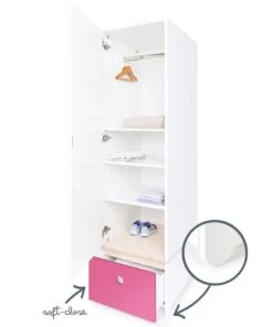 Wookids Armoires Enfant Armoire 1 Porte Façade Tiroir Fushia 10 Wookids Armoires Enfant Armoire 1 Porte Façade Tiroir Fushia -Armoires enfant Soldes armoire 1 porte facade tiroir fushia 2