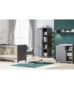 Vox Armoires Enfant Armoire 1 Porte Gris Naturel -Armoires enfant Soldes armoire 1 porte gris naturel 1