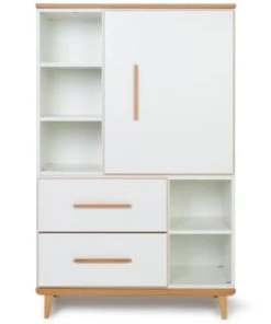 Wookids Armoires Enfant Armoire 147cm 1 Porte 2 Tiroirs Blanc -Armoires enfant Soldes armoire 147cm 1 porte 2 tiroirs blanc 6