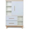 Wookids Armoires Enfant Armoire 147cm 1 Porte 2 Tiroirs Bleu Ciel -Armoires enfant Soldes armoire 147cm 1 porte 2 tiroirs bleu ciel