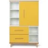 Wookids Armoires Enfant Armoire 147cm 1 Porte 2 Tiroirs Jaune Soleil -Armoires enfant Soldes armoire 147cm 1 porte 2 tiroirs jaune soleil 1