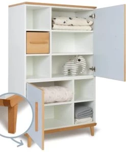 Wookids Armoires Enfant Armoire 147cm 2 Portes Bleu Ciel -Armoires enfant Soldes armoire 147cm 2 portes bleu ciel 2