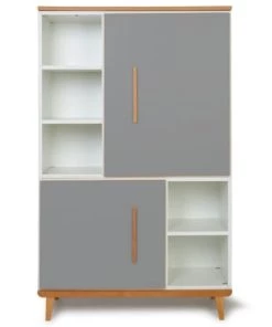 Wookids Armoires Enfant Armoire 147cm 2 Portes Gris Ardoise