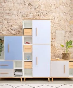 Wookids Armoires Enfant Armoire 147cm 2 Portes Gris Ardoise 11 Wookids Armoires Enfant Armoire 147cm 2 Portes Gris Ardoise -Armoires enfant Soldes armoire 147cm 2 portes gris ardoise 3