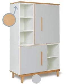 Wookids Armoires Enfant Armoire 147cm 2 Portes Manhattan Gris 9 Wookids Armoires Enfant Armoire 147cm 2 Portes Manhattan Gris -Armoires enfant Soldes armoire 147cm 2 portes manhattan gris 1