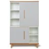 Wookids Armoires Enfant Armoire 147cm 2 Portes Manhattan Gris -Armoires enfant Soldes armoire 147cm 2 portes manhattan gris