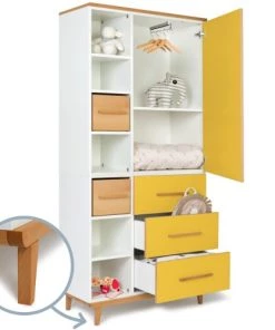 Wookids Armoires Enfant Armoire 198cm 1 Porte 3 Tiroirs Jaune Soleil 10 Wookids Armoires Enfant Armoire 198cm 1 Porte 3 Tiroirs Jaune Soleil -Armoires enfant Soldes armoire 198cm 1 porte 3 tiroirs jaune soleil 2