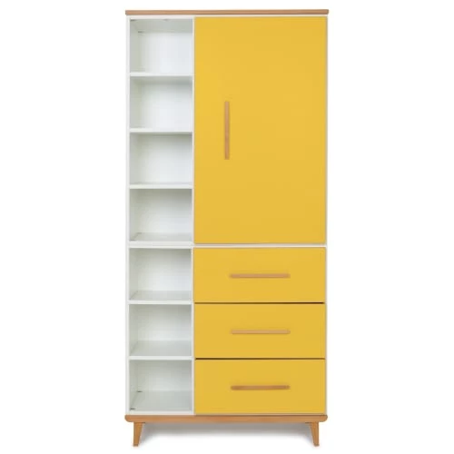 Wookids Armoires Enfant Armoire 198cm 1 Porte 3 Tiroirs Jaune Soleil 3 Wookids Armoires Enfant Armoire 198cm 1 Porte 3 Tiroirs Jaune Soleil