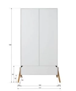 Bellamy Armoires Enfant Armoire 2 Portes 1 Tiroir Blanc -Armoires enfant Soldes armoire 2 portes 1 tiroir blanc 2