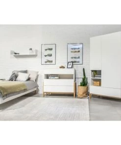 Nateo Concept Armoires Enfant Armoire 2 Portes 1 Tiroir Blanc Et Chêne 9 Nateo Concept Armoires Enfant Armoire 2 Portes 1 Tiroir Blanc Et Chêne -Armoires enfant Soldes armoire 2 portes 1 tiroir blanc et chene 3