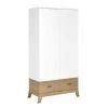 Nateo Concept Armoires Enfant Armoire 2 Portes 1 Tiroir Blanc Et Chêne -Armoires enfant Soldes armoire 2 portes 1 tiroir blanc et chene 4