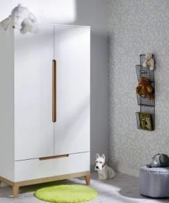Nateo Concept Armoires Enfant Armoire 2 Portes 1 Tiroir Blanc Et Hêtre 6 Nateo Concept Armoires Enfant Armoire 2 Portes 1 Tiroir Blanc Et Hêtre -Armoires enfant Soldes armoire 2 portes 1 tiroir blanc et hetre 1
