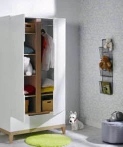 Nateo Concept Armoires Enfant Armoire 2 Portes 1 Tiroir Blanc Et Hêtre 7 Nateo Concept Armoires Enfant Armoire 2 Portes 1 Tiroir Blanc Et Hêtre -Armoires enfant Soldes armoire 2 portes 1 tiroir blanc et hetre 2