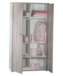 Sauthon Armoires Enfant Armoire 2 Portes 188x56x103cm Gris Foncé -Armoires enfant Soldes armoire 2 portes 188x56x103cm gris fonce 2