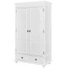 Altobuy Armoires Enfant Armoire 2 Portes 2 Tiroirs Bois Massif Vernis Blanc -Armoires enfant Soldes armoire 2 portes 2 tiroirs bois massif vernis blanc