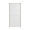 Calicosy Armoires Enfant Armoire 2 Portes Avec Penderie L90.2 X H186 Cm - Décor Blanc Et Bois