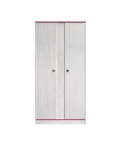 Calicosy Armoires Enfant Armoire 2 Portes Avec Penderies Et Lingère L90 Cm - Décor Bois Blanc