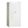 BabyPrice Armoires Enfant Armoire 2 Portes Bébé 175x85x56cm En Mélamine Blanc -Armoires enfant Soldes armoire 2 portes bebe 175x85x56cm en melamine blanc