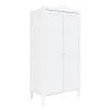 Bopita Armoires Enfant Armoire 2-portes Blanc En MDF Et Hêtre
