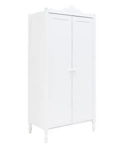 Bopita Armoires Enfant Armoire 2-portes Blanc En MDF Et Hêtre