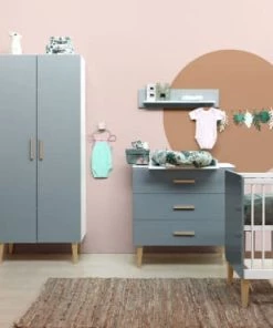 Bopita Armoires Enfant Armoire 2 Portes Blanc Gris 11 Bopita Armoires Enfant Armoire 2 Portes Blanc Gris -Armoires enfant Soldes armoire 2 portes blanc gris 4