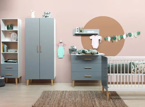 Bopita Armoires Enfant Armoire 2 Portes Blanc Gris 7 Bopita Armoires Enfant Armoire 2 Portes Blanc Gris – Image 5