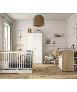 Diagone Armoires Enfant Armoire 2 Portes Blanc Naturel -Armoires enfant Soldes armoire 2 portes blanc naturel 1
