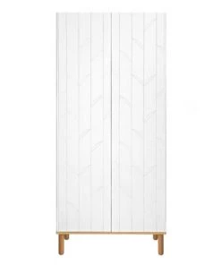 Bellamy Armoires Enfant Armoire 2 Portes Blanc Naturel