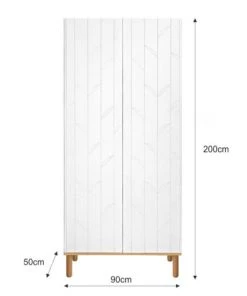 Bellamy Armoires Enfant Armoire 2 Portes Blanc Naturel -Armoires enfant Soldes armoire 2 portes blanc naturel 14