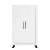 Bopita Armoires Enfant Armoire 2-portes Blanc/noir En MDF, Panneaux De Particules Et Hêtre -Armoires enfant Soldes armoire 2 portes blanc noir en mdf panneaux de particules et hetre