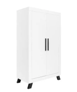 Bopita Armoires Enfant Armoire 2-portes Blanc/noir En MDF, Panneaux De Particules Et Hêtre 8 Bopita Armoires Enfant Armoire 2-portes Blanc/noir En MDF, Panneaux De Particules Et Hêtre -Armoires enfant Soldes armoire 2 portes blanc noir en mdf panneaux de particules et hetre 2