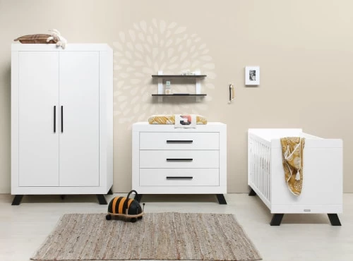 Bopita Armoires Enfant Armoire 2-portes Blanc/noir En MDF, Panneaux De Particules Et Hêtre 6 Bopita Armoires Enfant Armoire 2-portes Blanc/noir En MDF, Panneaux De Particules Et Hêtre – Image 4