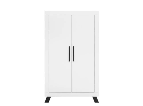 Bopita Armoires Enfant Armoire 2-portes Blanc/noir En MDF, Panneaux De Particules Et Hêtre 3 Bopita Armoires Enfant Armoire 2-portes Blanc/noir En MDF, Panneaux De Particules Et Hêtre