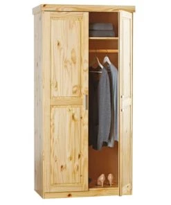 Altobuy Armoires Enfant Armoire 2 Portes Bois Massif Naturel -Armoires enfant Soldes armoire 2 portes bois massif naturel 2