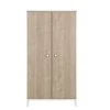 Calicosy Armoires Enfant Armoire 2 Portes Décor Bois Et Blanc Bébé - 102 X 195cm