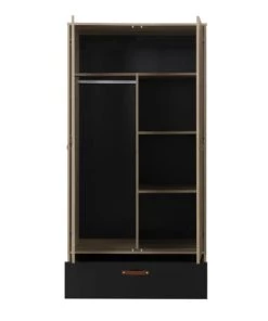 Gami Armoires Enfant Armoire 2 Portes Effet Bois Marron Avec 1 Tiroir Chêne Noir 9 Gami Armoires Enfant Armoire 2 Portes Effet Bois Marron Avec 1 Tiroir Chêne Noir -Armoires enfant Soldes armoire 2 portes effet bois marron avec 1 tiroir chene noir 2