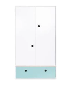 Wookids Armoires Enfant Armoire 2 Portes Façade Tiroir Orange -Armoires enfant Soldes armoire 2 portes facade tiroir bleu ciel 17