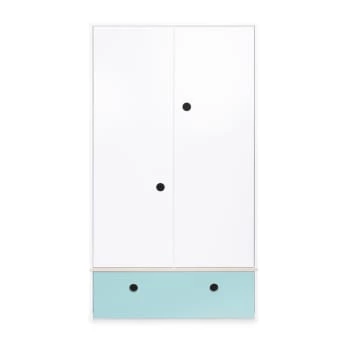 Wookids Armoires Enfant Armoire 2 Portes Façade Tiroir Rose Pastel 8 Wookids Armoires Enfant Armoire 2 Portes Façade Tiroir Rose Pastel – Image 6