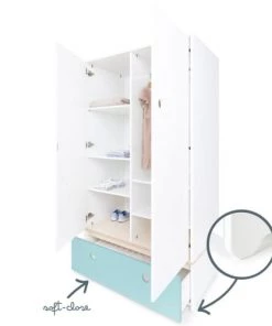 Wookids Armoires Enfant Armoire 2 Portes Façade Tiroir Bleu Ciel 10 Wookids Armoires Enfant Armoire 2 Portes Façade Tiroir Bleu Ciel -Armoires enfant Soldes armoire 2 portes facade tiroir bleu ciel 9
