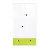 Wookids Armoires Enfant Armoire 2 Portes Façade Tiroir Citron Vert