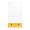 Wookids Armoires Enfant Armoire 2 Portes Façade Tiroir Jaune -Armoires enfant Soldes armoire 2 portes facade tiroir jaune