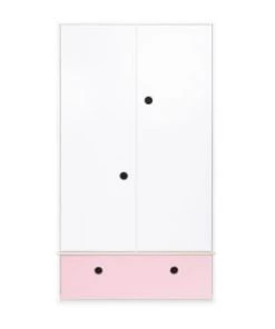 Wookids Armoires Enfant Armoire 2 Portes Façade Tiroir Fushia -Armoires enfant Soldes armoire 2 portes facade tiroir rose pastel 13