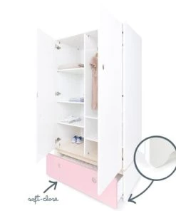 Wookids Armoires Enfant Armoire 2 Portes Façade Tiroir Rose Pastel 10 Wookids Armoires Enfant Armoire 2 Portes Façade Tiroir Rose Pastel -Armoires enfant Soldes armoire 2 portes facade tiroir rose pastel 5