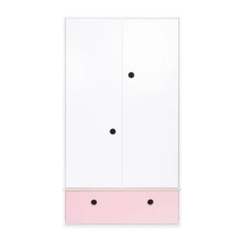 Wookids Armoires Enfant Armoire 2 Portes Façade Tiroir Rose Pastel 7 Wookids Armoires Enfant Armoire 2 Portes Façade Tiroir Rose Pastel – Image 5
