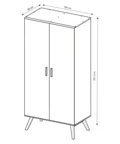 Vox Armoires Enfant Armoire 2 Portes Gris -Armoires enfant Soldes armoire 2 portes gris 13